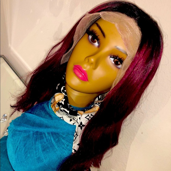 14 in Slayed Bob Cut- Custom Wig, Free Part with Custom Color! - Picture 2 of 4